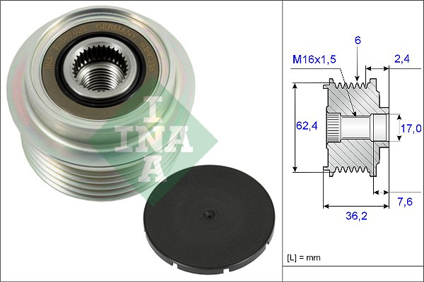 Sistem roata libera, generator (535023810 INA) TOYOTA