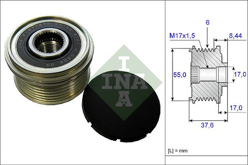 Sistem roata libera, generator (535024610 INA) Citroen,MAZDA,MITSUBISHI,NISSAN,PEUGEOT,SUBARU
