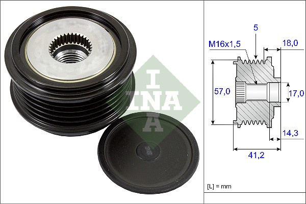 Sistem roata libera, generator (535024810 INA) HYUNDAI,KIA