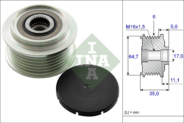 Sistem roata libera, generator (535025010 INA) AUDI