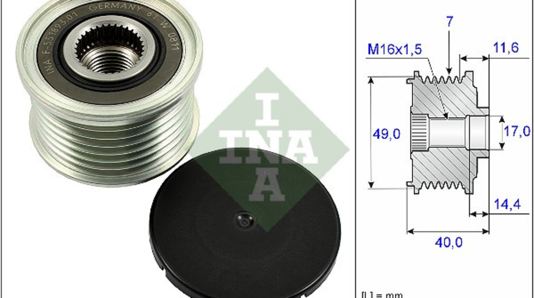 Sistem roata libera, generator (535025410 INA) BMW