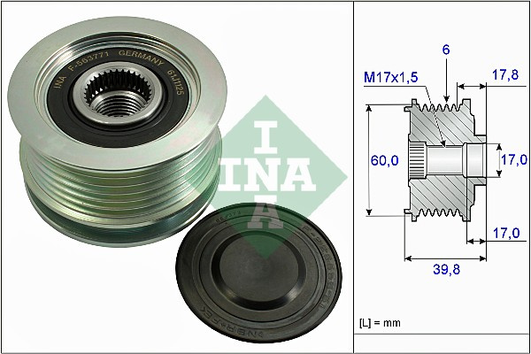 Sistem roata libera, generator (535026710 INA) Citroen,MITSUBISHI,PEUGEOT