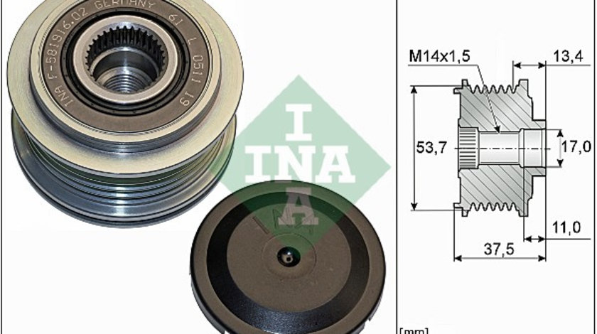 Sistem roata libera, generator (535027810 INA) ALFA ROMEO,FIAT,JEEP,OPEL,VAUXHALL