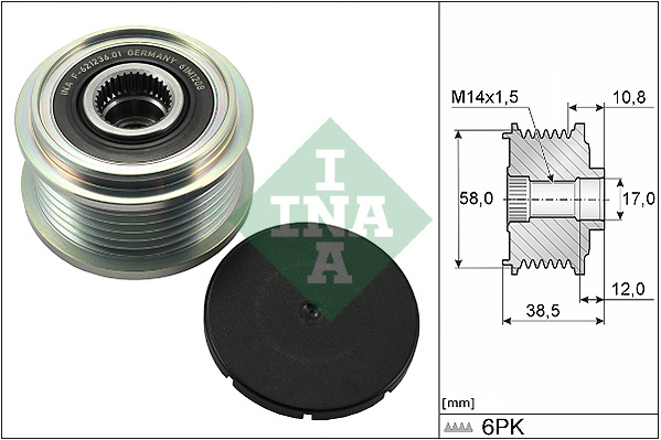Sistem roata libera, generator (535030310 INA) TOYOTA