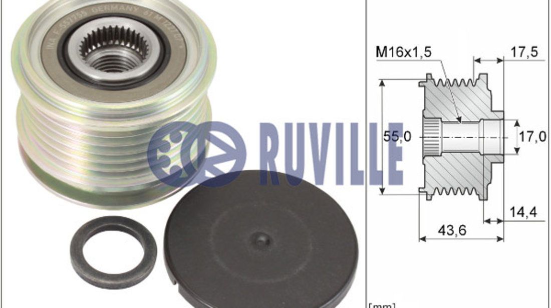 Sistem roata libera, generator (55627 EVR) DACIA,LADA,MAHINDRA RENAULT,MERCEDES-BENZ,NISSAN,RENAULT