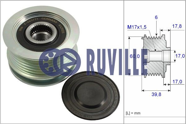 Sistem roata libera, generator (57362 EVR) Citroen,MITSUBISHI,PEUGEOT