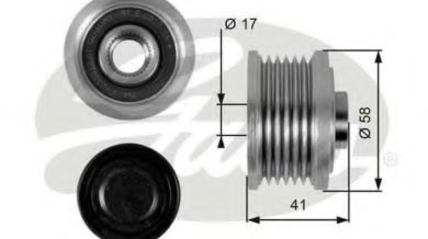 Sistem roata libera, generator ALFA ROMEO 159 (939) (2005 - 2011) GATES OAP7052 piesa NOUA