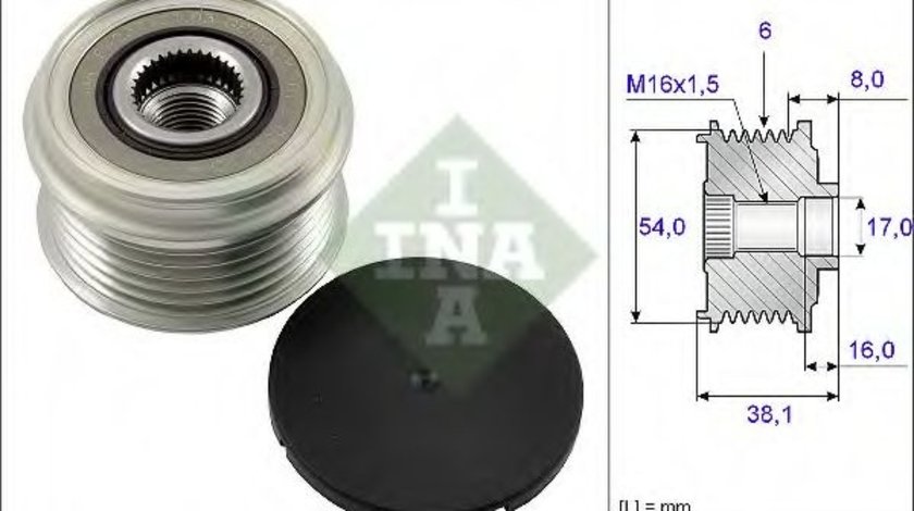 Sistem roata libera, generator ALFA ROMEO MITO (955) (2008 - 2016) INA 535 0063 10 piesa NOUA