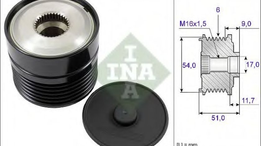 Sistem roata libera, generator ALFA ROMEO MITO (955) (2008 - 2016) INA 535 0192 10 piesa NOUA