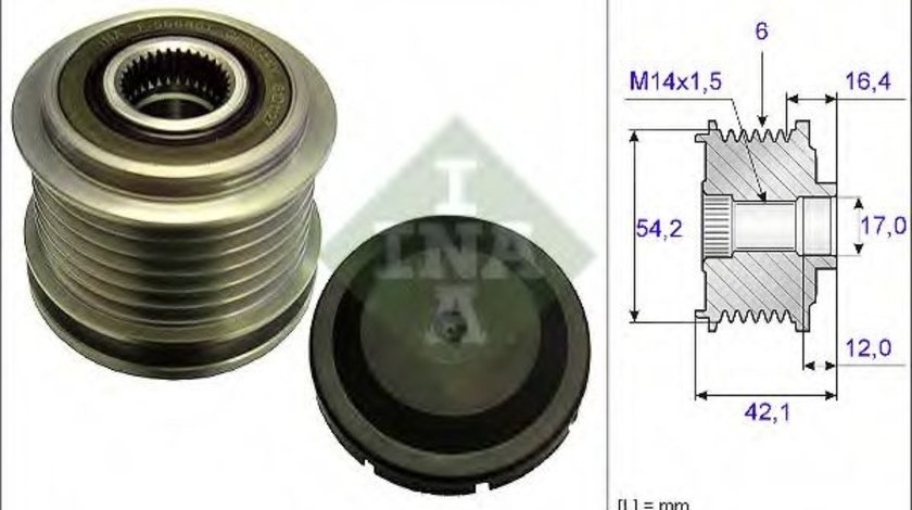 Sistem roata libera, generator ALFA ROMEO GIULIETTA (940) (2010 - 2016) INA 535 0181 10 piesa NOUA