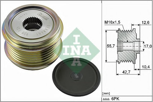 Sistem roata libera, generator AUDI A4 (8W2, B9) (2015 - 2016) INA 535 0276 10 piesa NOUA