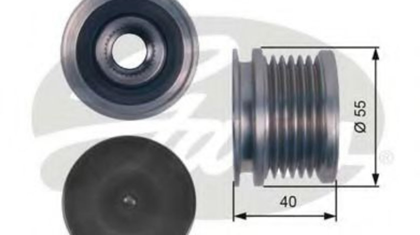 Sistem roata libera, generator AUDI A4 Allroad (8KH, B8) (2009 - 2016) GATES OAP7114 piesa NOUA