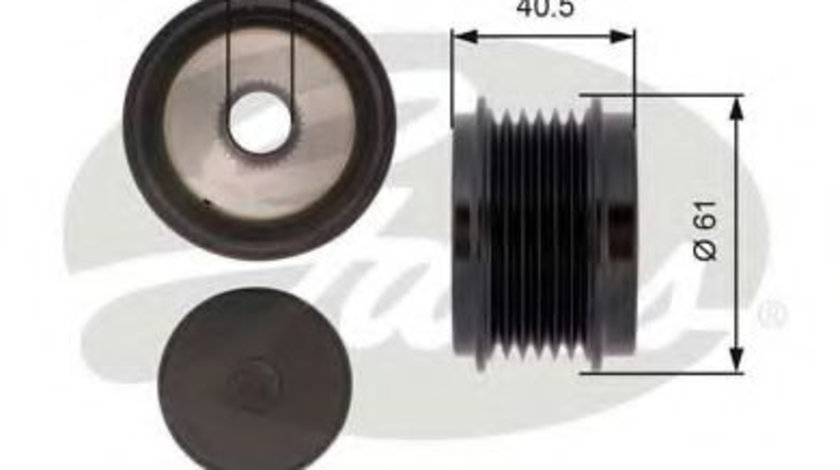 Sistem roata libera, generator AUDI A4 Allroad (8KH, B8) (2009 - 2016) GATES OAP7103 piesa NOUA