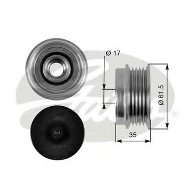 Sistem roata libera, generator AUDI A4 Avant (8ED, B7) (2004 - 2008) GATES OAP7033 piesa NOUA