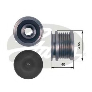 Sistem roata libera, generator AUDI A6 (4F2, C6) (2004 - 2011) GATES OAP7114 piesa NOUA
