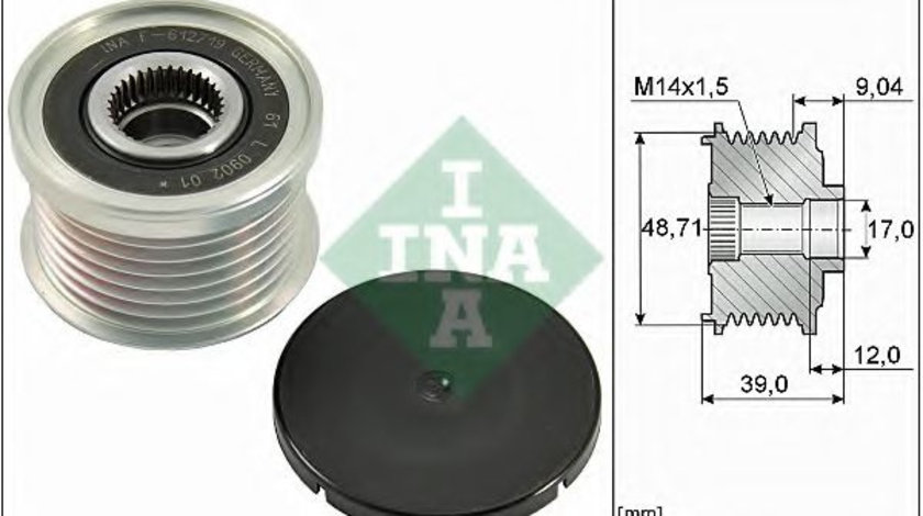 Sistem roata libera, generator BMW Seria 1 Cupe (E82) (2007 - 2013) INA 535 0275 10 piesa NOUA