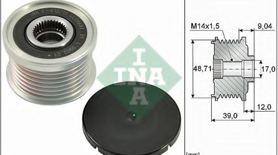 Sistem roata libera, generator BMW Seria 3 (E90) (2005 - 2011) INA 535 0275 10 piesa NOUA