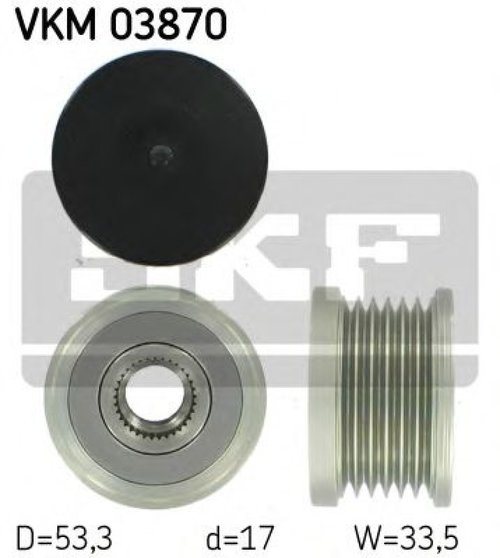 Sistem roata libera, generator BMW Seria 3 (E90) (2005 - 2011) SKF VKM 03870 piesa NOUA