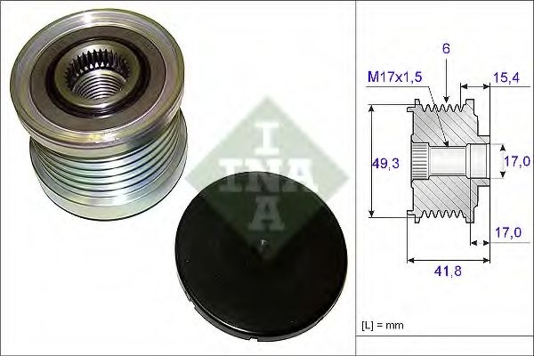 Sistem roata libera, generator CITROEN C5 III Break (TD) (2008 - 2016) INA 535 0193 10 piesa NOUA