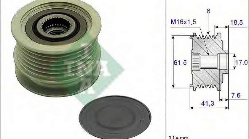 Sistem roata libera, generator FIAT GRANDE PUNTO (199) (2005 - 2016) INA 535 0234 10 piesa NOUA