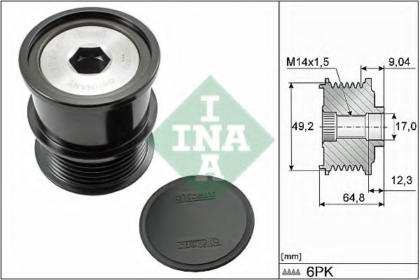 Sistem roata libera, generator FORD C-MAX II (DXA) (2010 - 2016) INA 535 0284 10 piesa NOUA