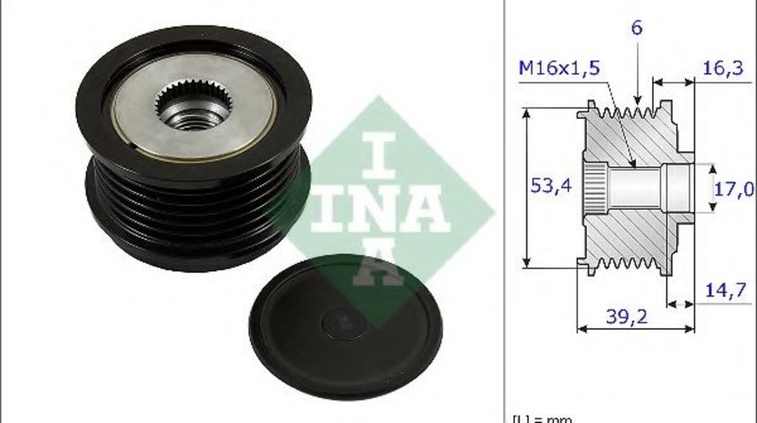 Sistem roata libera, generator FORD C-MAX II Van (2010 - 2016) INA 535 0236 10 piesa NOUA