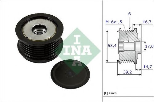 Sistem roata libera, generator FORD ECOSPORT (2011 - 2016) INA 535 0236 10 piesa NOUA
