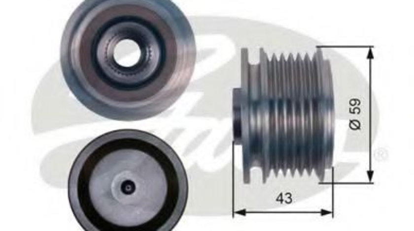 Sistem roata libera, generator FORD FIESTA V (JH, JD) (2001 - 2010) GATES OAP7112 piesa NOUA