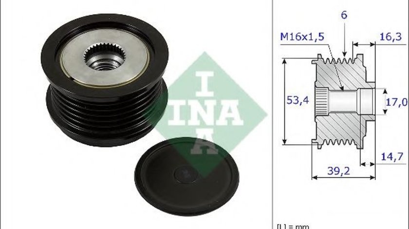 Sistem roata libera, generator FORD FIESTA VI (2008 - 2016) INA 535 0236 10 piesa NOUA