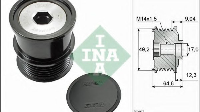 Sistem roata libera, generator FORD FIESTA VI (2008 - 2016) INA 535 0284 10 piesa NOUA