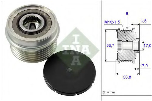 Sistem roata libera, generator FORD MONDEO III (B5Y) (2000 - 2007) INA 535 0074 10 piesa NOUA