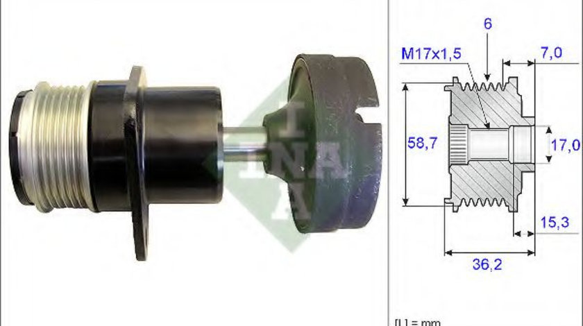 Sistem roata libera, generator FORD MONDEO IV (BA7) (2007 - 2016) INA 535 0157 10 piesa NOUA