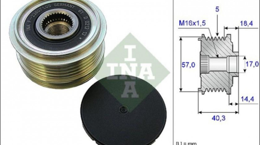 Sistem roata libera, generator Hyundai ELANTRA limuzina (MD, UD) 2010-2016 #2 10530810