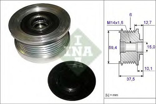 Sistem roata libera, generator HYUNDAI GETZ (TB) (2002 - 2010) INA 535 0110 10 piesa NOUA