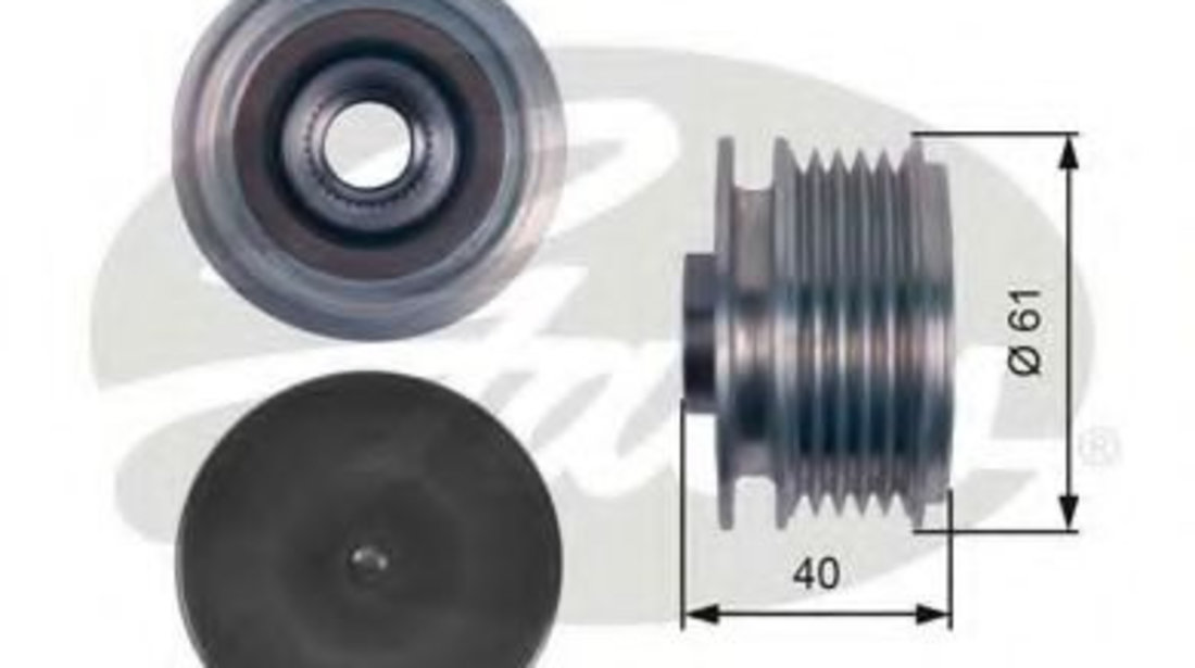 Sistem roata libera, generator HYUNDAI i40 CW (VF) (2011 - 2016) GATES OAP7117 piesa NOUA