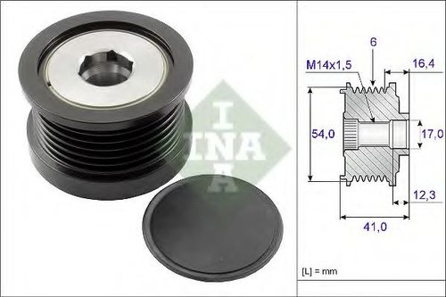 Sistem roata libera, generator JEEP RENEGADE (BU) (2014 - 2016) INA 535 0259 10 piesa NOUA