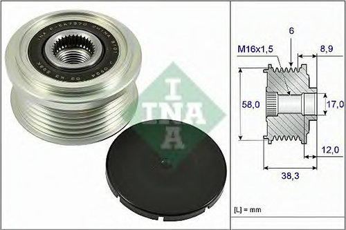 Sistem roata libera, generator KIA PICANTO (TA) (2011 - 2016) INA 535 0266 10 piesa NOUA
