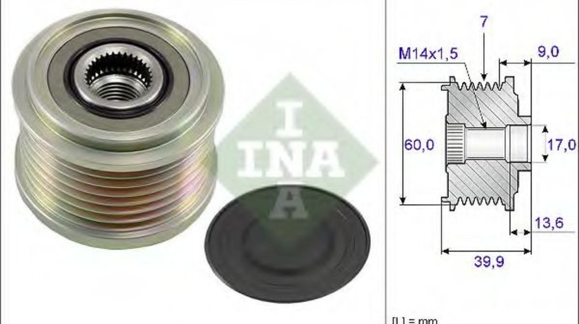 Sistem roata libera, generator KIA SORENTO I (JC) (2002 - 2009) INA 535 0215 10 piesa NOUA