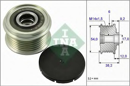 Sistem roata libera, generator KIA SPORTAGE (SL) (2009 - 2016) INA 535 0263 10 piesa NOUA