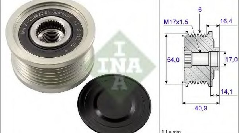 Sistem roata libera, generator LANCIA DELTA III (844) (2008 - 2014) INA 535 0112 10 piesa NOUA