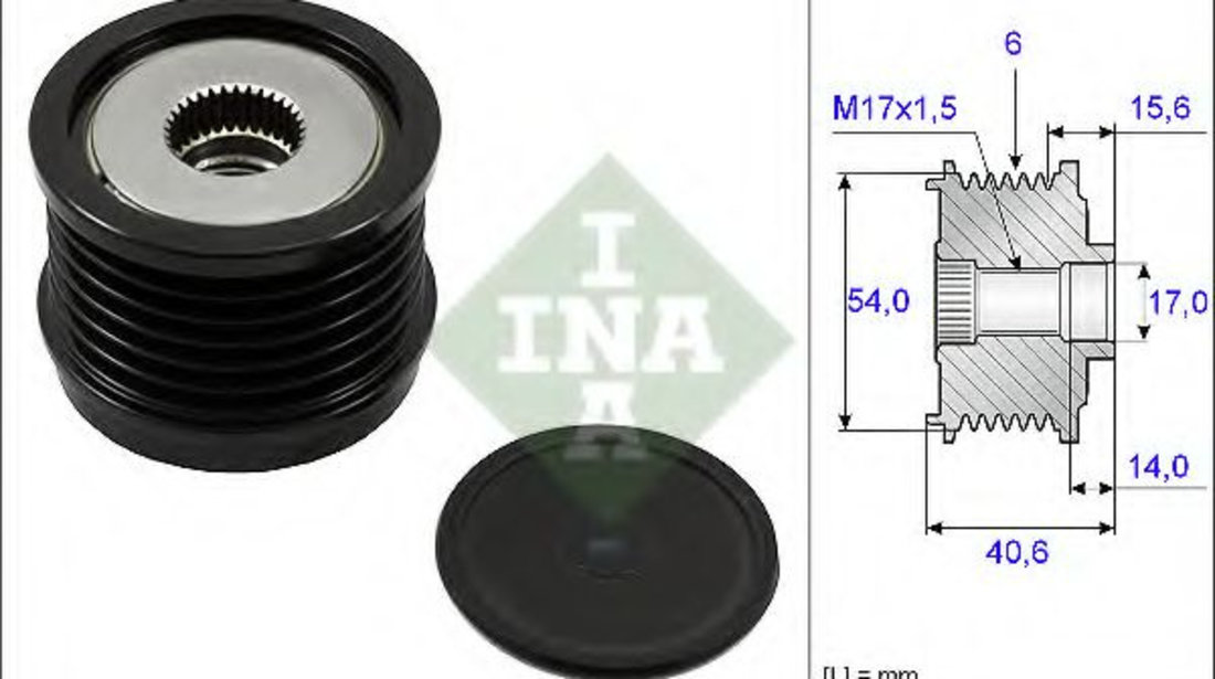 Sistem roata libera, generator LANCIA DELTA III (844) (2008 - 2014) INA 535 0230 10 piesa NOUA