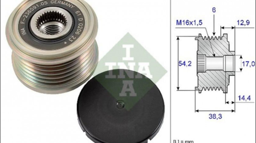 Sistem roata libera, generator Mazda 2 (DE) 2007-2015 #2 1010154