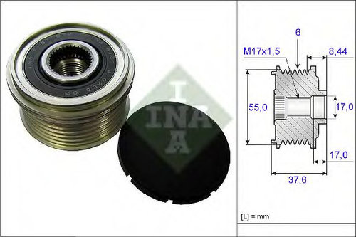 Sistem roata libera, generator MAZDA 3 (BL) (2008 - 2016) INA 535 0246 10 piesa NOUA