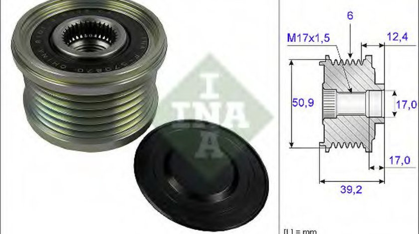 Sistem roata libera, generator MAZDA 3 (BM) (2013 - 2016) INA 535 0247 10 piesa NOUA