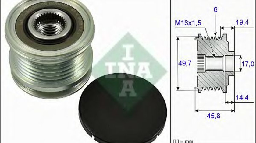 Sistem roata libera, generator MERCEDES C-CLASS (W205) (2013 - 2016) INA 535 0168 10 piesa NOUA