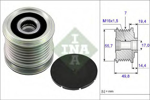 Sistem roata libera, generator MERCEDES CLK (C209) (2002 - 2009) INA 535 0165 10 piesa NOUA