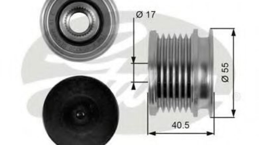 Sistem roata libera, generator MERCEDES E-CLASS (W210) (1995 - 2003) GATES OAP7057 piesa NOUA