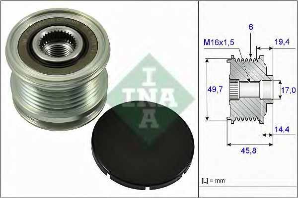 Sistem roata libera, generator MERCEDES G-CLASS (W463) (1989 - 2016) INA 535 0168 10 piesa NOUA