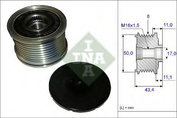 Sistem roata libera, generator MERCEDES S-CLASS (W221) (2005 - 2013) INA 535 0108 10 piesa NOUA