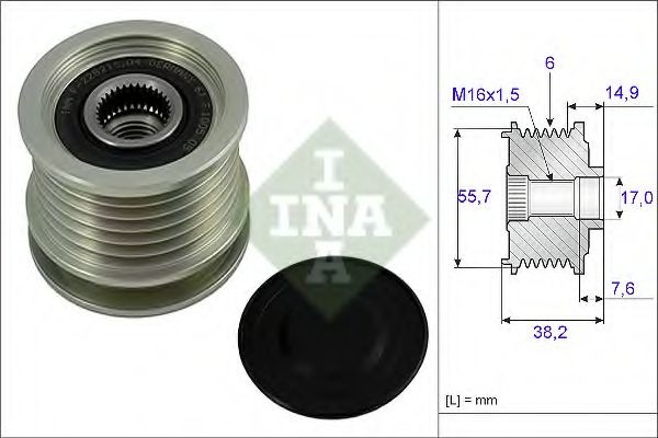 Sistem roata libera, generator MERCEDES SPRINTER 4-t platou / sasiu (904) (1996 - 2006) INA 535 0013 10 piesa NOUA